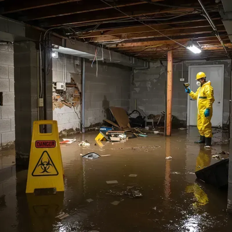 Flooded Basement Electrical Hazard in Adams Center, NY Property